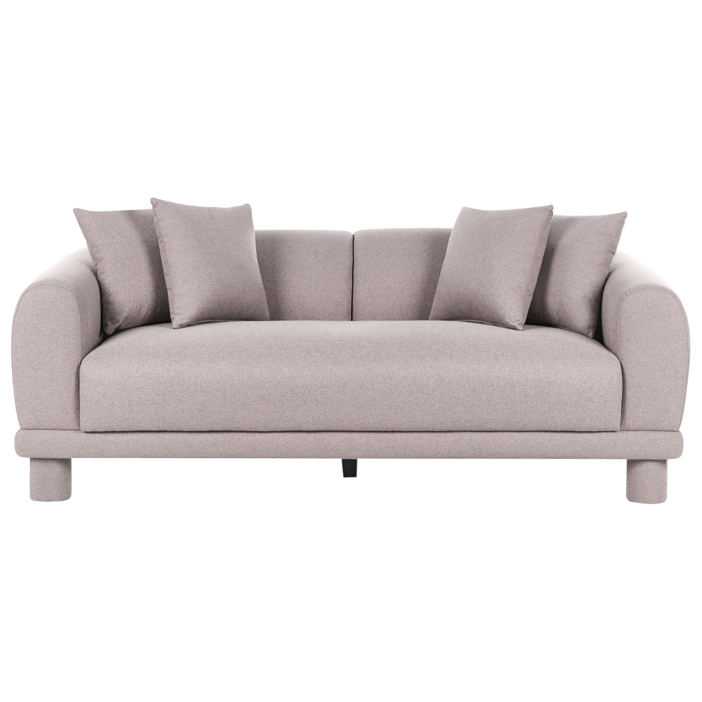 Photos - Football Kit Beliani Sofa 3 Seater PORI Fabric Taupe 
