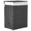 Beliani Laundry Basket with Lid MUCUBAJI Fabric Black 83 L 1