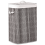 Beliani Laundry Basket with Lid TRANCURA Fabric Grey 72 L 1