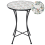 Beliani Bistro Table COLLIO 60 cm 60 cm Metal Black 1