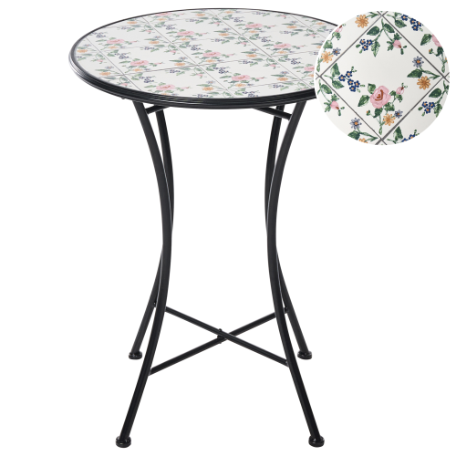 Beliani Bistro Table COLLIO 60 cm 60 cm Metal Black