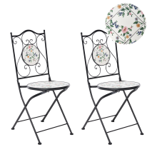 Set of 2 Garden Chairs COLLIO Metal Black