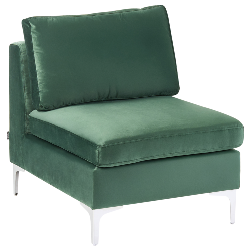Beliani 1-Seat Section EVJA Velvet Green