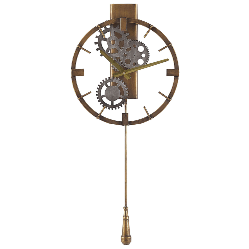 Beliani Pendulum clock MARCOTE Metal Gold