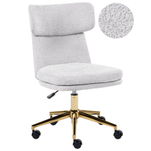 Desk Chair GRANBY Boucle Light Grey