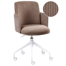 Office Chair DRYDEN Corduroy Brown