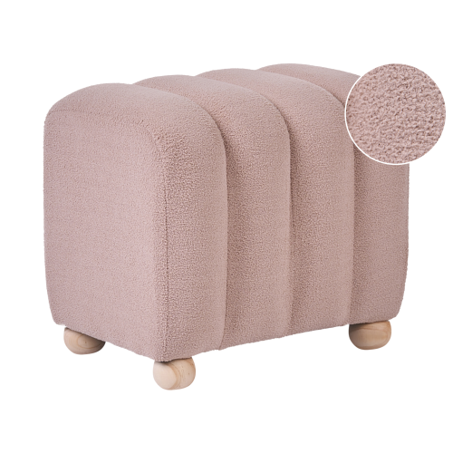 Beliani Pouffe IDYLLWILD Boucle Beige