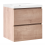 Beliani Vanity Unit with Basin 60 x 49 cm Light Brown LAGOA 1
