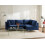 Beliani Modular Corner Sofa 4 Seater EVJA Velvet Navy Blue Left Hand 2