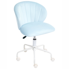Desk Chair CHEERFUL Velvet Light Blue