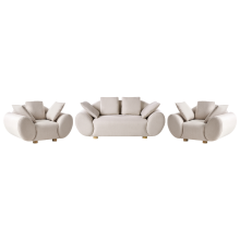 Living Room Set 4 Seater RINGEL Fabric Beige