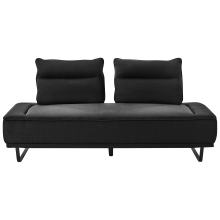 Sofa 3 Seater FAXEN Fabric Black