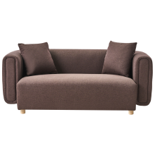 Sofa 2 Seater LILLEROD Fabric Dark Brown