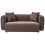 Beliani Sofa 2 Seater LILLEROD Fabric Dark Brown 1