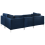 Beliani Modular Corner Sofa 4 Seater EVJA Velvet Navy Blue Left Hand 5