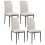 Beliani Set of 4 Dining Chairs RINER Fabric Light Beige 1