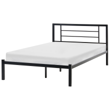 Bed Metal CUSSET 120 x 200 cm (EU Small Double) Black