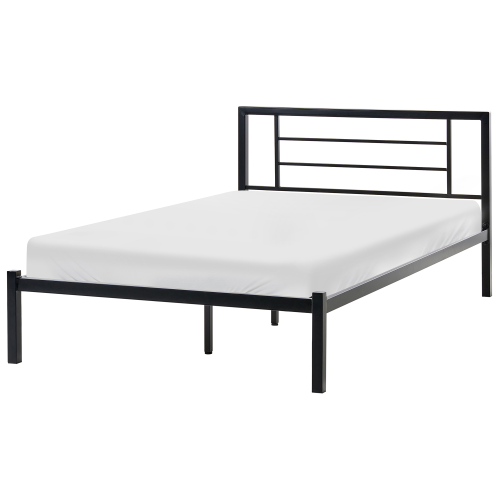 Beliani Bed Metal CUSSET 120 x 200 cm (EU Small Double) Black