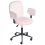 Beliani Desk Chair MORAGA Velvet Pastel Pink 1