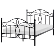 Bed Metal ANTLIA 120 x 200 cm (EU Small Double) Black