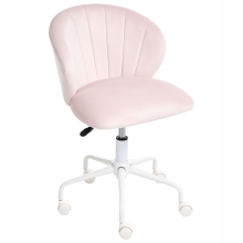 Desk Chair CHEERFUL Velvet Pastel Pink