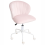 Beliani Desk Chair CHEERFUL Velvet Pastel Pink 1
