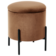 Storage Pouffe WENONA Velvet Dark Brown