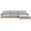 Beliani Corner Sofa 4 Seater SIGGARD Fabric Grey Left Hand 1