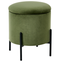 Storage Pouffe WENONA Velvet Dark Green