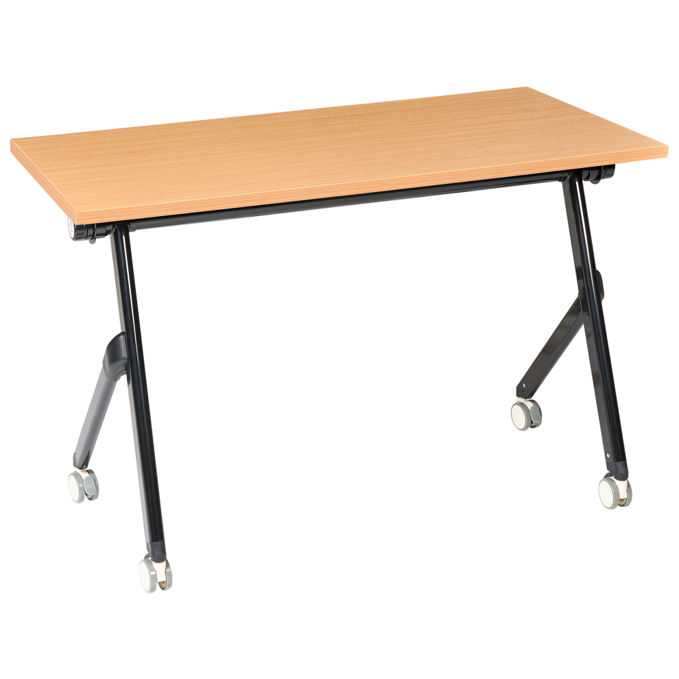 Photos - Football Kit Beliani Foldable Office Desk BENDI 120 cm 60 cm Brown 