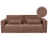 Beliani Sofa Bed 3 Seater VAXHOLM with Storage Boucle Brown 1