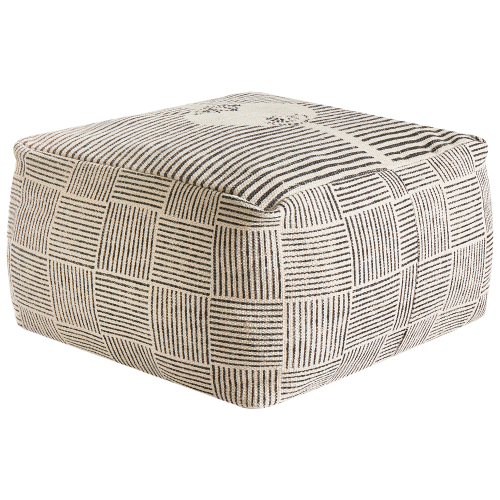 Beliani Pouffe LUTZ Cotton Grey