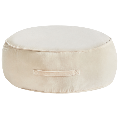 Beliani Pouffe YULLE Velvet Light Beige