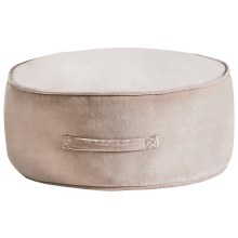 Pouffe YULLE Velvet Light Brown