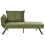Beliani Left-Hand Chaise Longue ROCAMADOUR Fabric Green 1