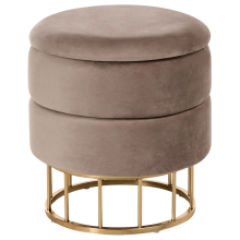 Storage Pouffe ELGIN Velvet Taupe
