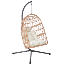 Hanging Chair with Stand MONTALCINO Metal Natural