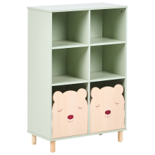 3 Tier Bookcase NOBBY 90 cm Light Green