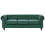 Beliani Sofa 3 Seater CHESTERFIELD Velvet Green 1