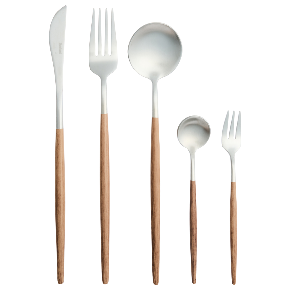 Beliani 30 Piece Cutlery Set Bavette Silver