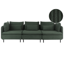 Modular Sofa 3 Seater EGERIS Corduroy Dark Green
