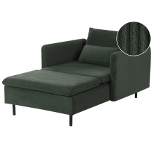 Chaise Longue EGERIS Corduroy Dark Green