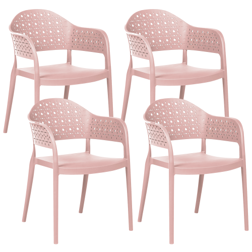 Beliani Set of 4 Chairs NARINO Pink