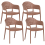 Beliani Set of 4 Chairs NARINO Brown 1