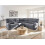 Beliani Manual Recliner Corner Sofa ROKKE Fabric Grey Left Hand 2