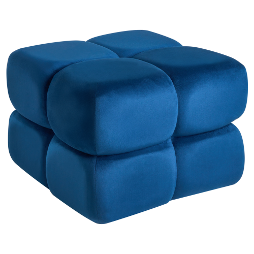 Beliani Pouffe CALIENTE Velvet Navy Blue