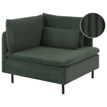 Corner Seat EGERIS Corduroy Dark Green
