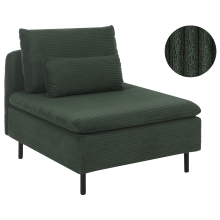 1-Seat Section EGERIS Corduroy Dark Green