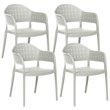 Set of 4 Chairs NARINO Light Green