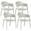 Beliani Set of 4 Chairs NARINO Light Green 1